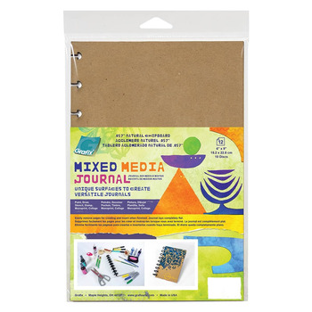 Grafix Mixed Media .057 Natural Chipboard 6x9 Disc-Bound Journal