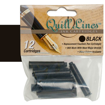 Quill Lines Replacement Cartridge Set of 12 - Black