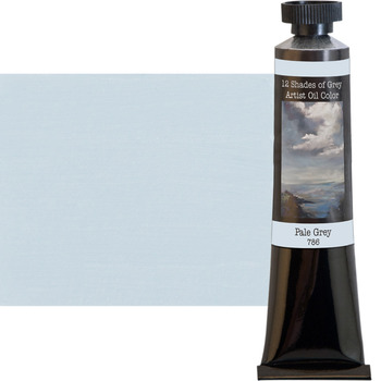 12 Shades Of Grey, Pale Grey Oil Color, 50ml Tube