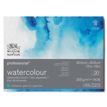 Fluid Watercolor Paper Easy Block - 140 lb. Cold Press 12x16