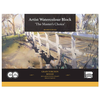 Masters Choice Watercolor Block 140 lb Rough 12.2x16.14 in 20-Sheet
