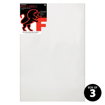 Fredrix Red Label Medium, 24" x 36" Gallery Canvas Box of 3, 1-3/8" Deep