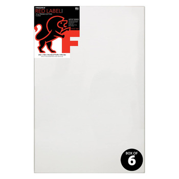 Fredrix Red Label Medium Texture Duck 3/4" Profile - 24" x 36" (Box of 6)