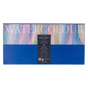 Fabriano Watercolor Landscape Block - 7.87"x15.75", Cold Press 140lb (20 Sheets)