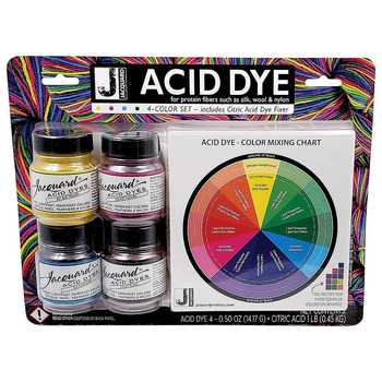 Jacquard Acid Dye - Color Set of 4 (.5 oz) + 1lb Citric Acid