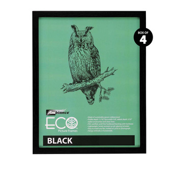 Ambiance Eco Rubberwood Frame - Black, 8.5" x 11" (Box of 4)