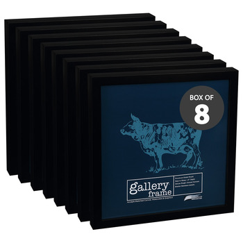 Ambiance Gallery Wood Frame 3"x3", Black 1-1/2" Deep (Box of 8)