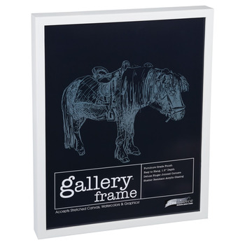 Ambiance Gallery Wood Frame - 20" x 24" White, 1-1/2" Profile (Single)