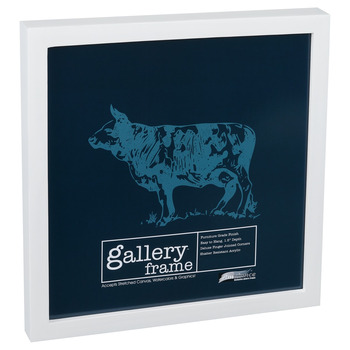 Ambiance Gallery Wood Frame - 18" x 18" White, 1-1/2" Profile (Single)