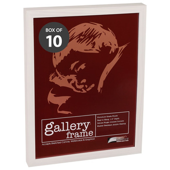 Ambiance Gallery Wood Frame - 16" x 20" White Wash, 1-1/2" Profile (Without Glazing, Box of 10)