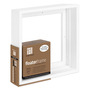 Ampersand Bold Face, White 8"x8" Floater Frame, 1-1/2" Deep