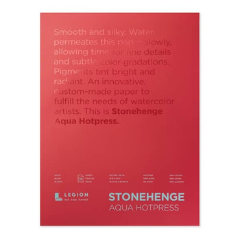 Stonehenge Aqua Watercolor Block 18"x24" - 140lb, Hot-Press (15 Sheets)