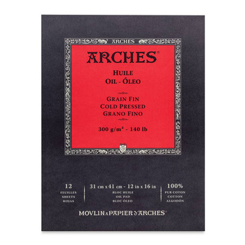 Arches Oil Paper Pad 12x16", 140lb Tape-Bound