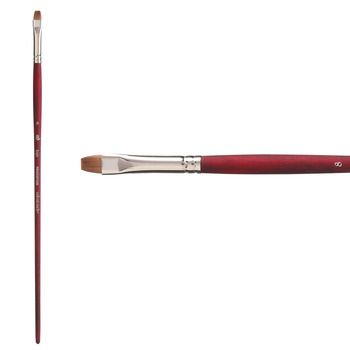 Princeton Velvetouch Synthetic Long Handle Series 3900 Brush, Bright Size #8