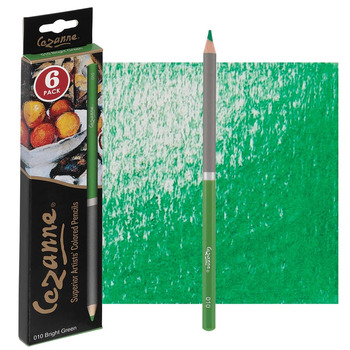 Cezanne Colored Pencils - Bright Green, Box of 6