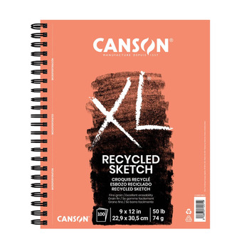 Canson XL Recycled Sketch Pad 9"x12", 100 Sheets