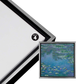 Cardinali Renewal Core Floater Frame, Black/Antique Silver 10"x10" - 1-1/2" Deep (Box of 4)