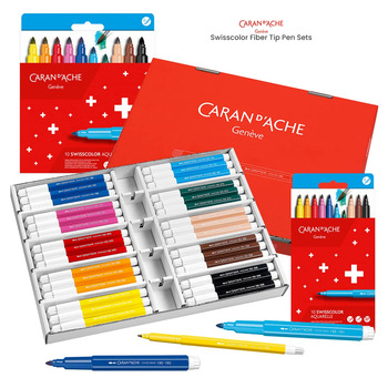 Caran d'Ache Swisscolor Fiber Tip Pen Sets