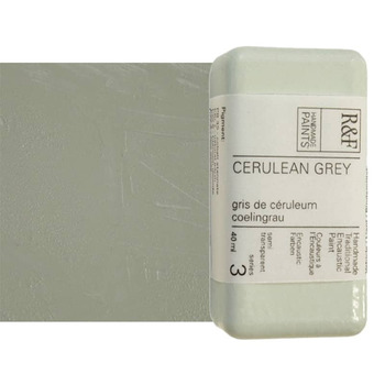 R&F Encaustic Handmade Paint 40 ml Block - Cerulean Grey