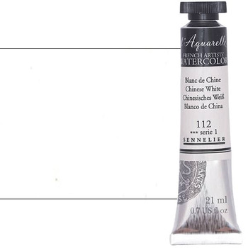 Sennelier l'Aquarelle Artists Watercolor - Chinese White, 21ml Tube