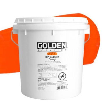 GOLDEN Heavy Body Acrylics - C.P. Cadmium Orange, Gallon