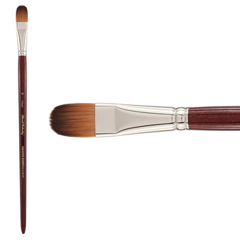 Mimik Kolinsky Synthetic Sable Long Handle Brush, Filbert Size #18