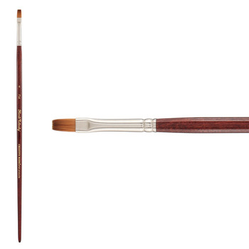Mimik Kolinsky Synthetic Sable Long Handle Brush, Flat Size #6