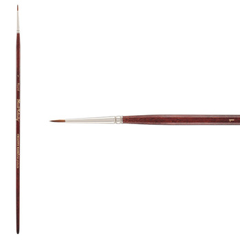 Mimik Kolinsky Synthetic Sable Long Handle Brush, Round Size #1