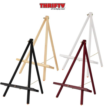 6 Pack of U.S. Art Supply 8 Small Natural Wood Display Easel, A-Frame  Artist Painting Party Tripod Mini Tabletop Stand 