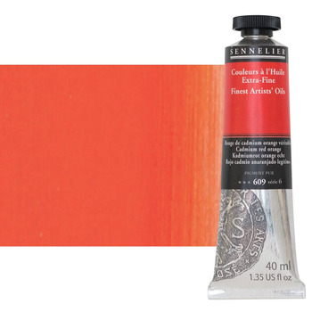 Sennelier Artists' Extra-Fine Oil - Cadmium Red Orange, 40 ml Tube