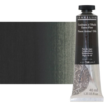 Sennelier Artists' Extra-Fine Oil - Carbon Black, 40 ml Tube