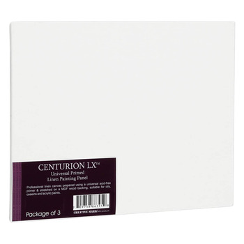 Centurion All-Media Primed Linen Panels 16"x20" (Pack of 3)
