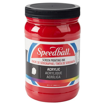 Speedball Acrylic Screen Printing Ink 32 oz Jar - Dark Red