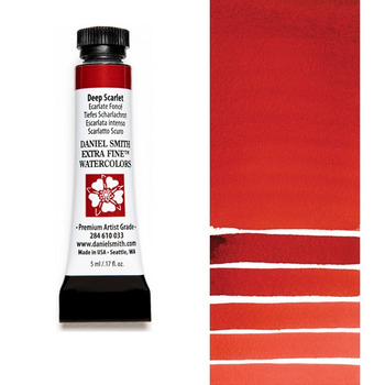 Daniel Smith Extra Fine Watercolor - Deep Scarlet, 5ml Tube