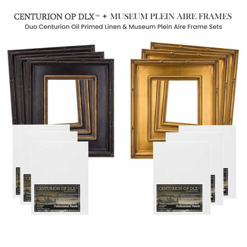 Combo Pack: Floater Frame + 30x40 inch Stretched Canvas for Painting,  1-3/8 Thick Frame + 3/4 Deep Stretched Canvas with 12 oz Primed 100%  Cotton
