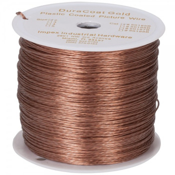 Duracoat Gold Plastic Coated Picture Wire #2, 5 lb. Spool 1,500 Feet  -15 lbs.