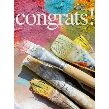 Congratulations Art eGift Card - Paint Brushes eGift Card