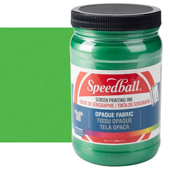 Speedball Opaque Fabric Screen Printing Ink 32 oz Jar - Emerald