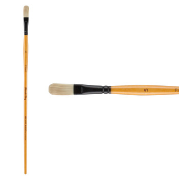 Mimik Hog Professional Synthetic Bristle Brush, Filbert Size #5
