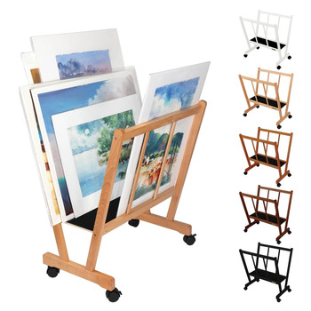 Creative Mark Firenze Wood Large Print Rack With Castors - Perfect For  Display Of Canvas, Art, Prints, Panels, Posters, Art Gallery Shows, Storage  : Target