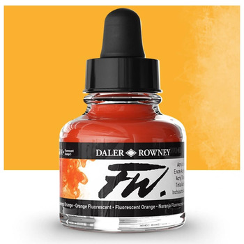 Daler-Rowney F.W. Acrylic Ink 1oz - Fluorescent Orange
