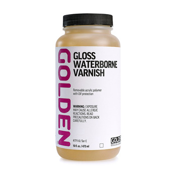 GOLDEN Waterborne Varnish - Gloss, 16oz Jar