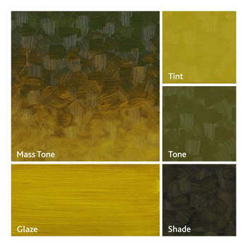Tusc & Pine Artist Oil Color - Green Gold, 40ml Tube