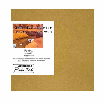 Guerrilla Carton Plein Air Panel, Tan - 8"x8" (Pack of 6)