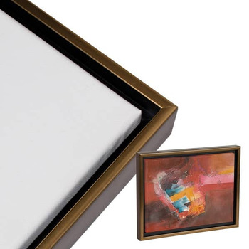 Illusions Floater Frame, 18"x24" Gold/Walnut - 3/4" Deep