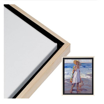 Illusions Floater Frame, 18"x24" Natural/Black - 3/4" Deep