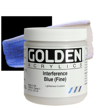 GOLDEN Heavy Body Acrylics - Interference Blue, 8oz Jar