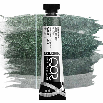 QoR Watercolor Paint - Interference Green-Blue Shift, 11ml Tube