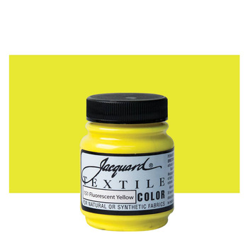 Jacquard Permanent Textile Color - Fluorescent Yellow, 2.25 oz. Jar
