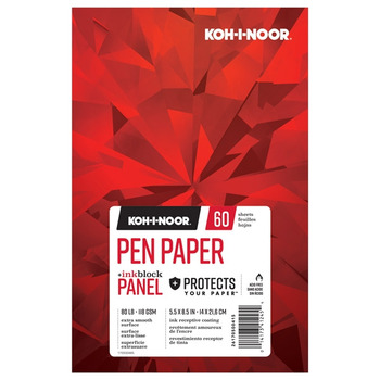 Koh-I-Noor 80lb Pen Paper Ink Block Panel Pad 5.5x8.5in-60 Sheet